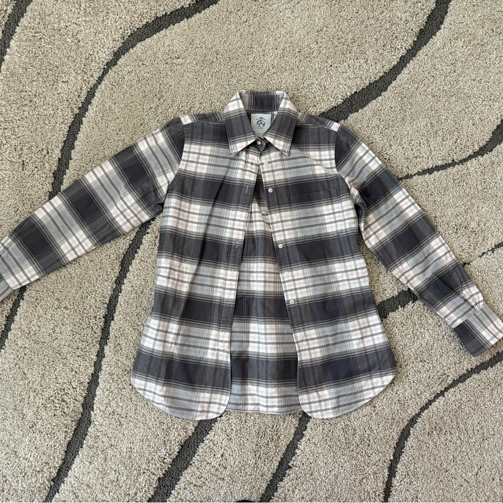 Women’s brooks brothers flannel button down shirt